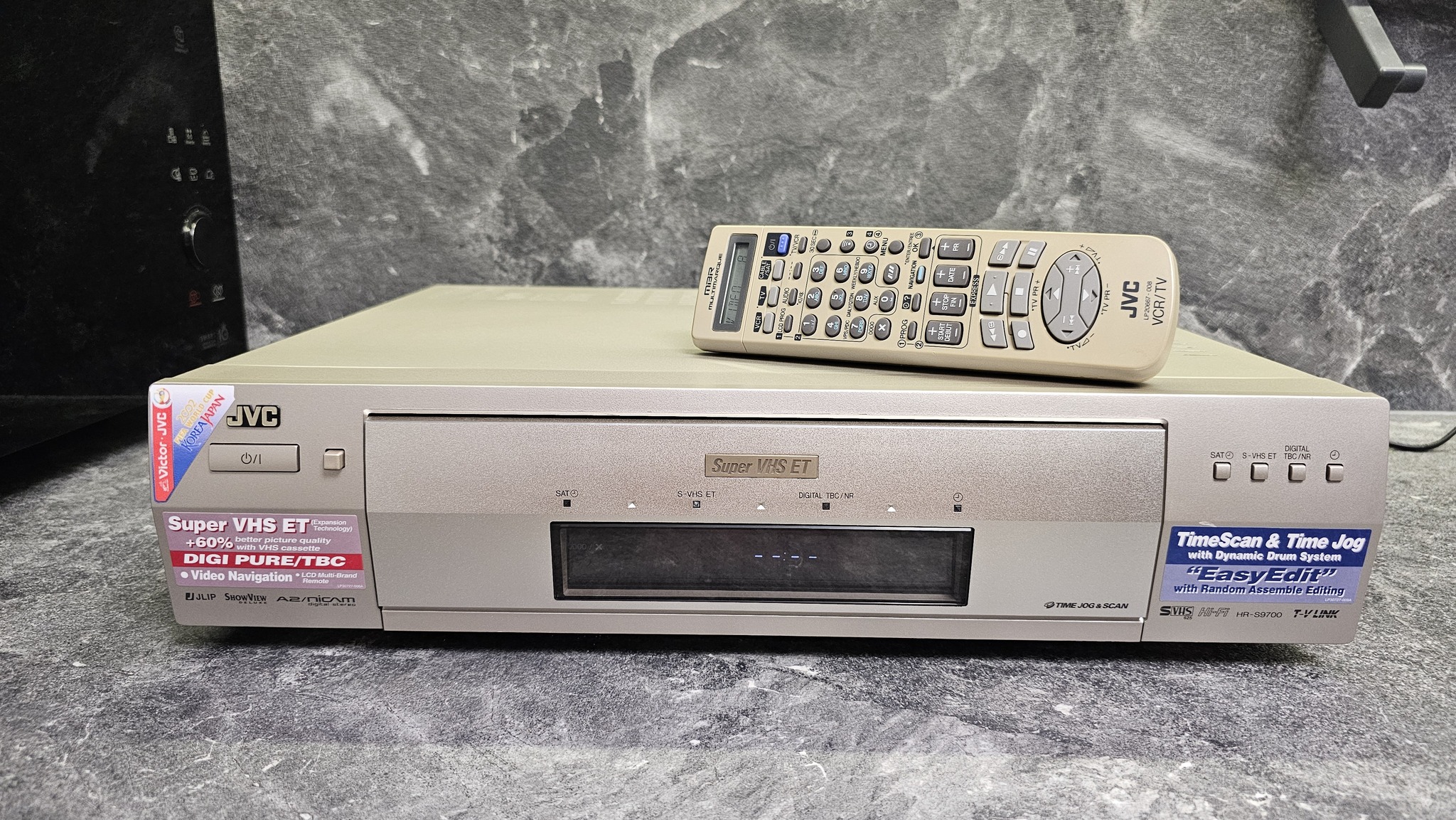 JVC super-VHS edit desk for video editing