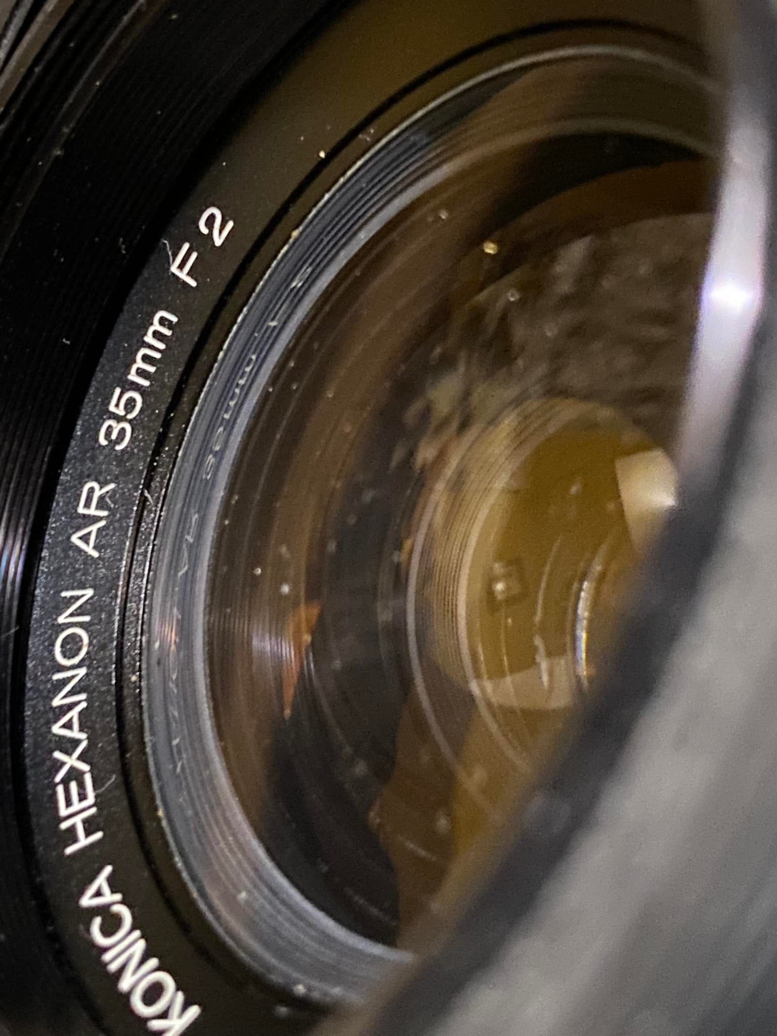 Konica camera with Hexanon 48mm f2 lens