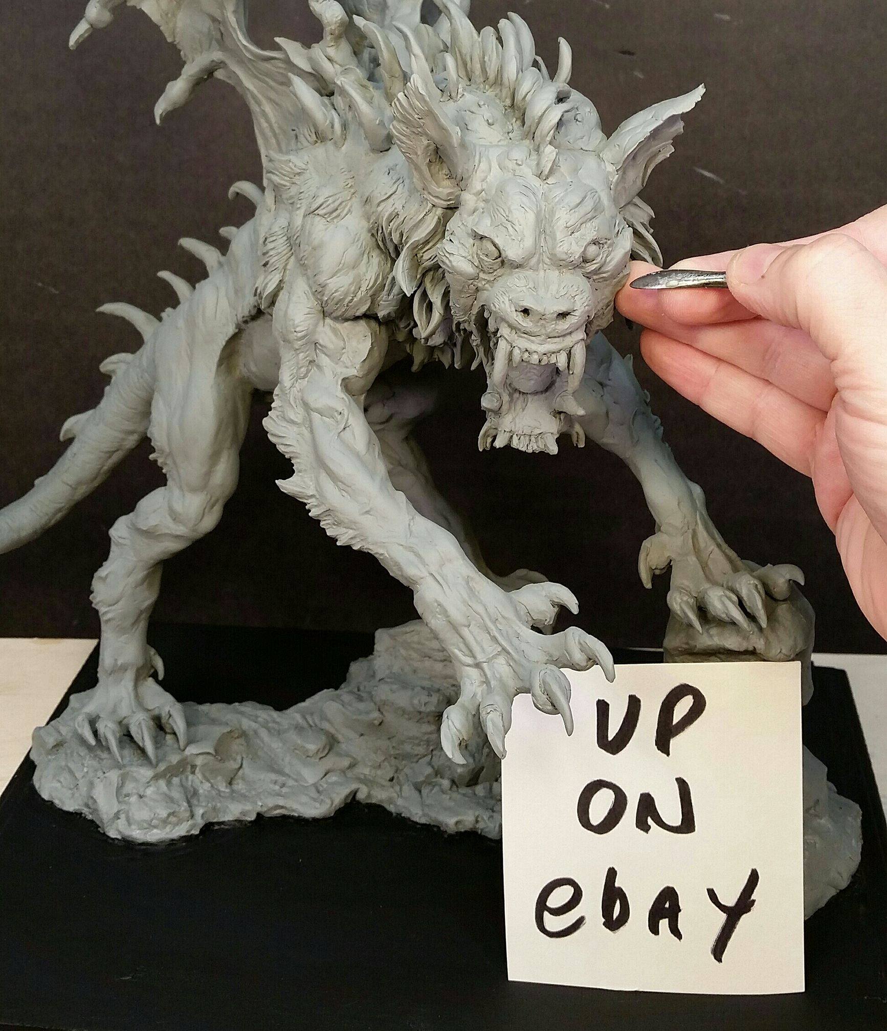 28cm Shin Cookiezilla resin statue protoype by Gabriel Marquez .