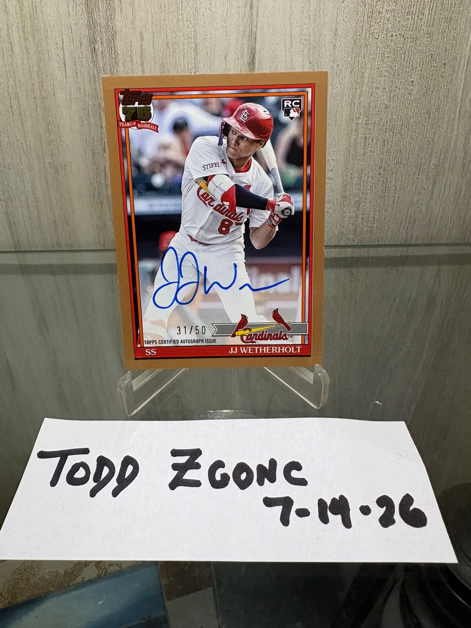 JJ Wetherholt's Rookie Superfractor Autograph 🔥
