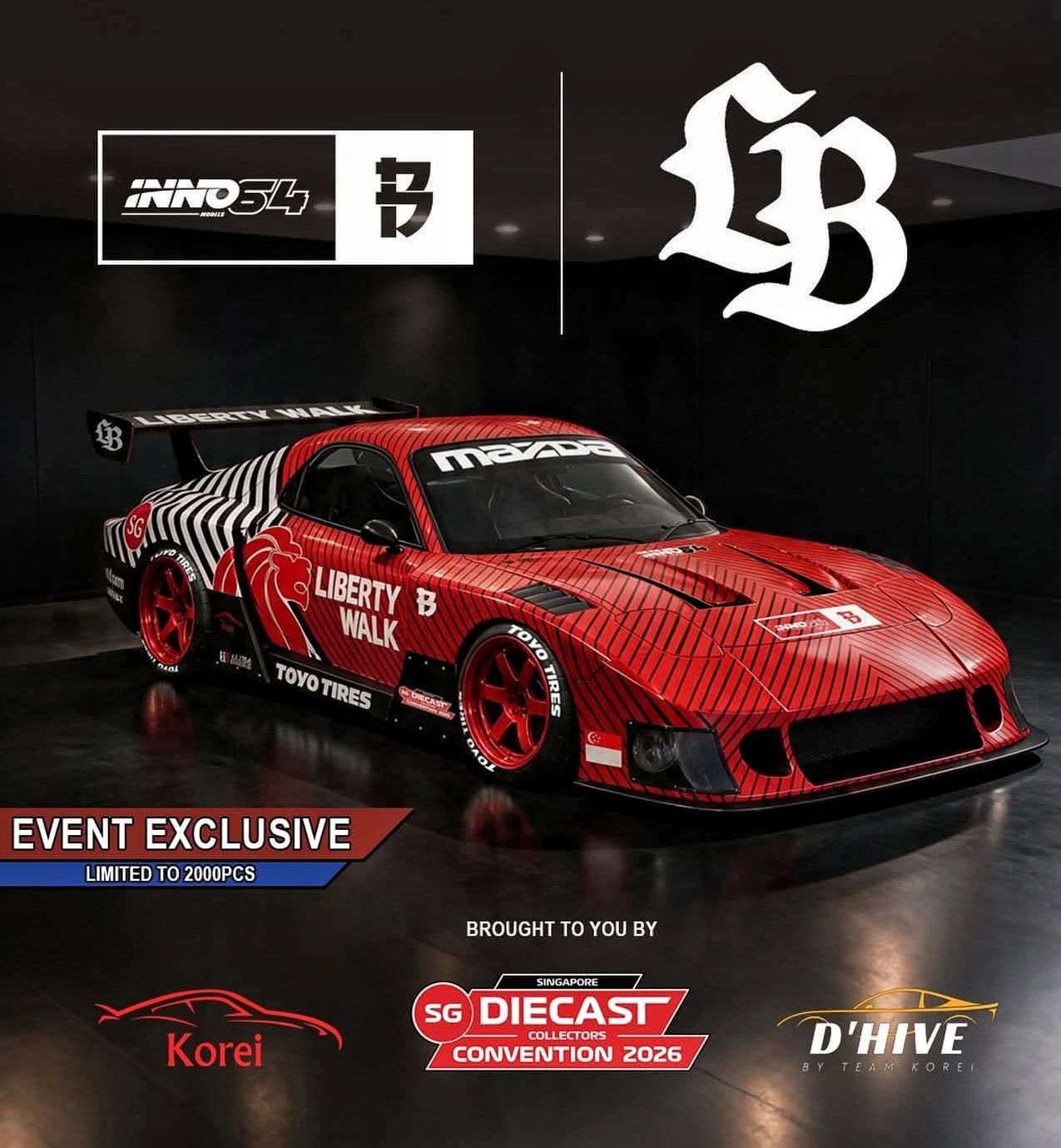 LB-Super Silhouette Mazda RX-7 (FD3S) Black Crow Customs at
