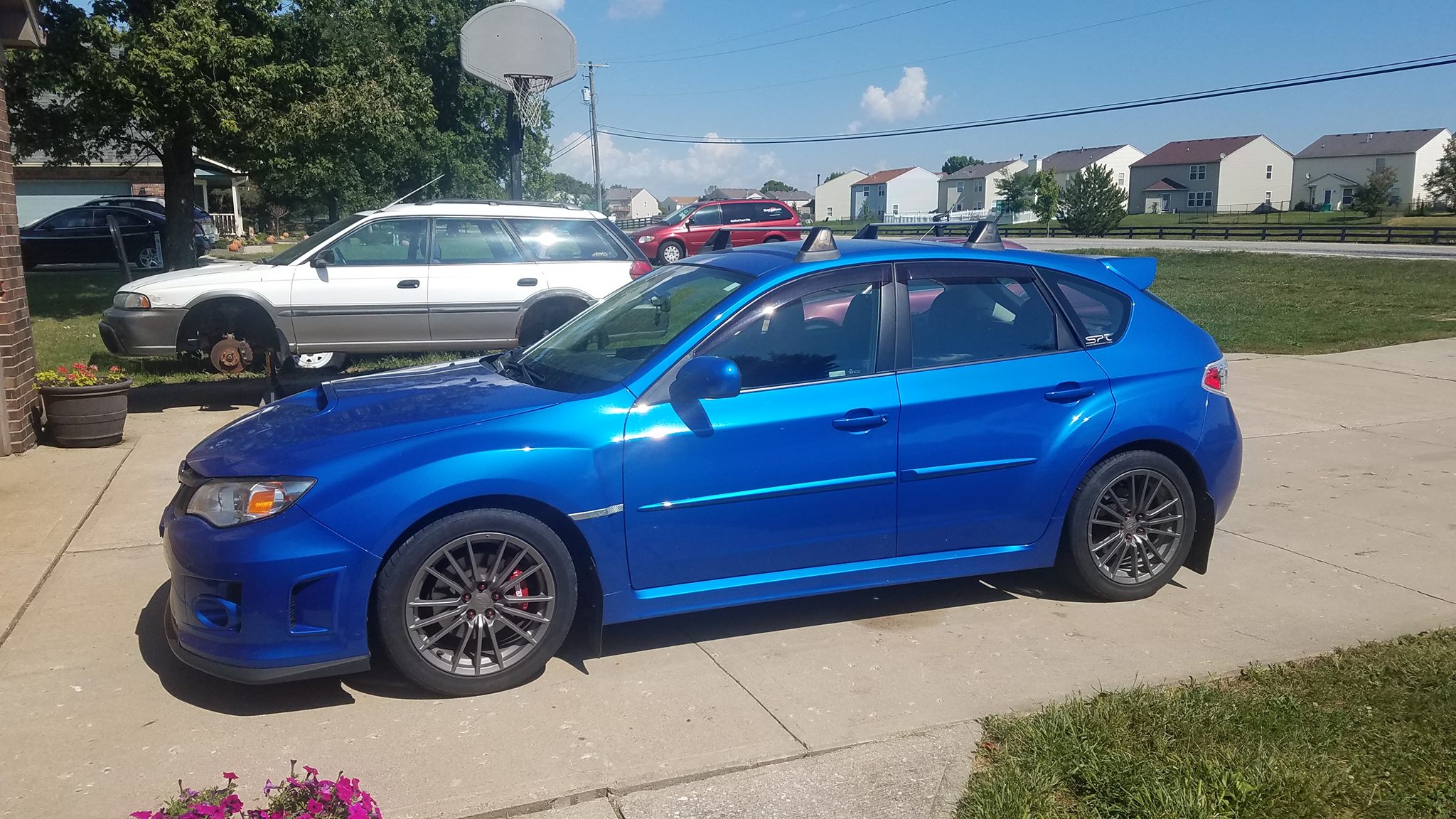 Subaru STi Front & Rear 4-Piston Red Brake Calipers – 08-17 Impreza WRX, Powder Coated Set