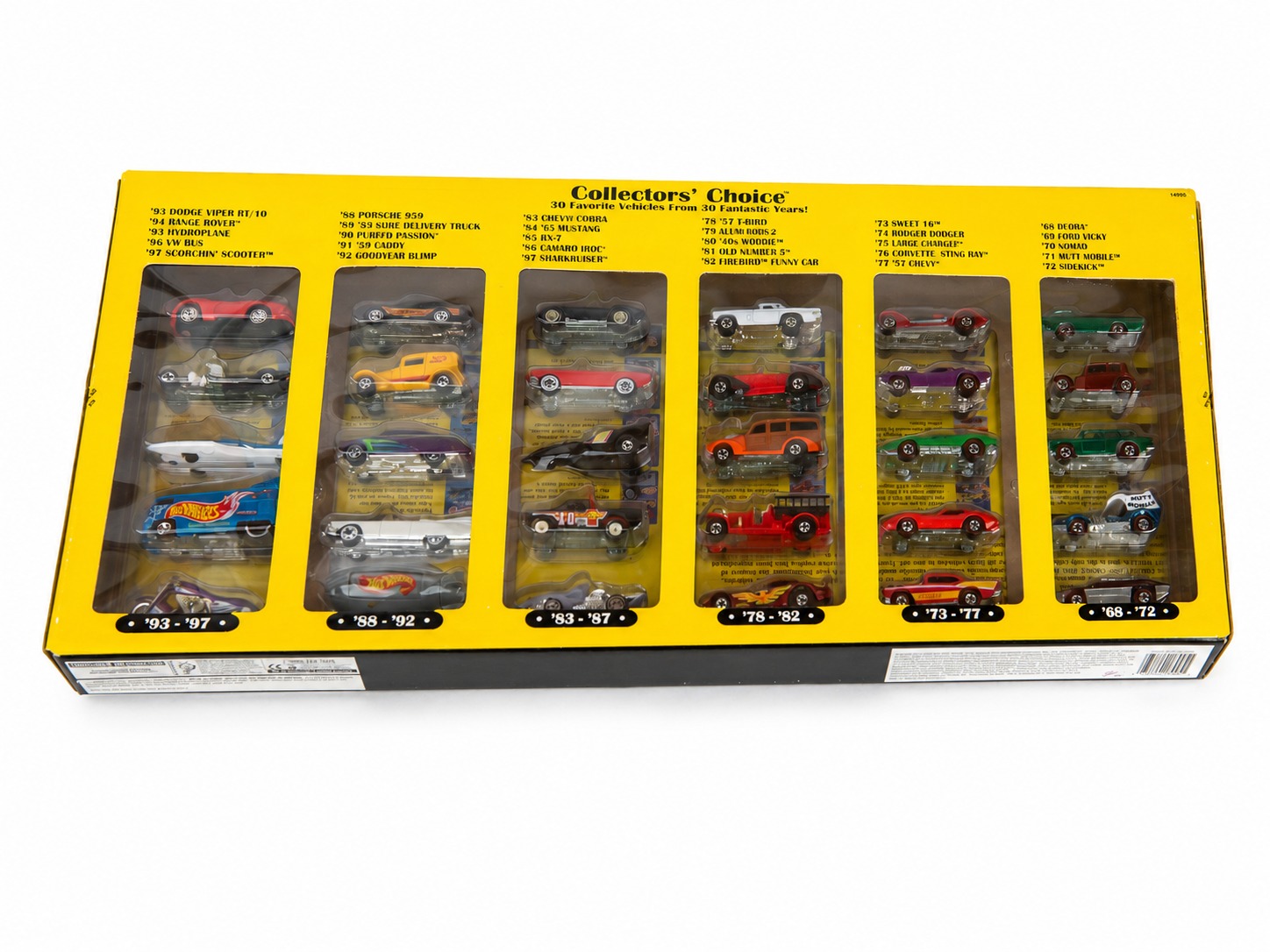Complete 1998 Hot Wheels Collectors' Choice 30th Anniversary set