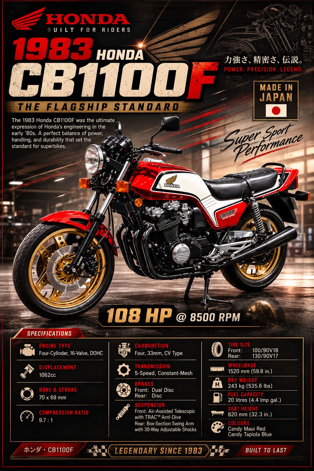 1981 Honda CB1100R 1983 Honda CB1100F