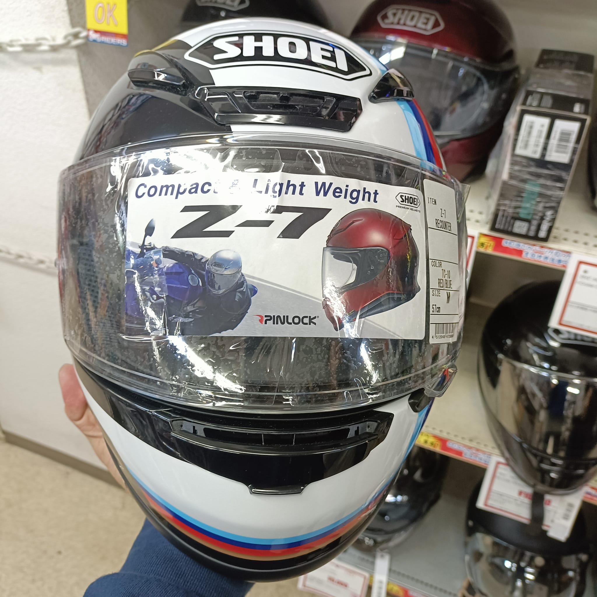 NEW! SHOEI Z7+ Marquez Power Up helmet now in-store! Featuring the