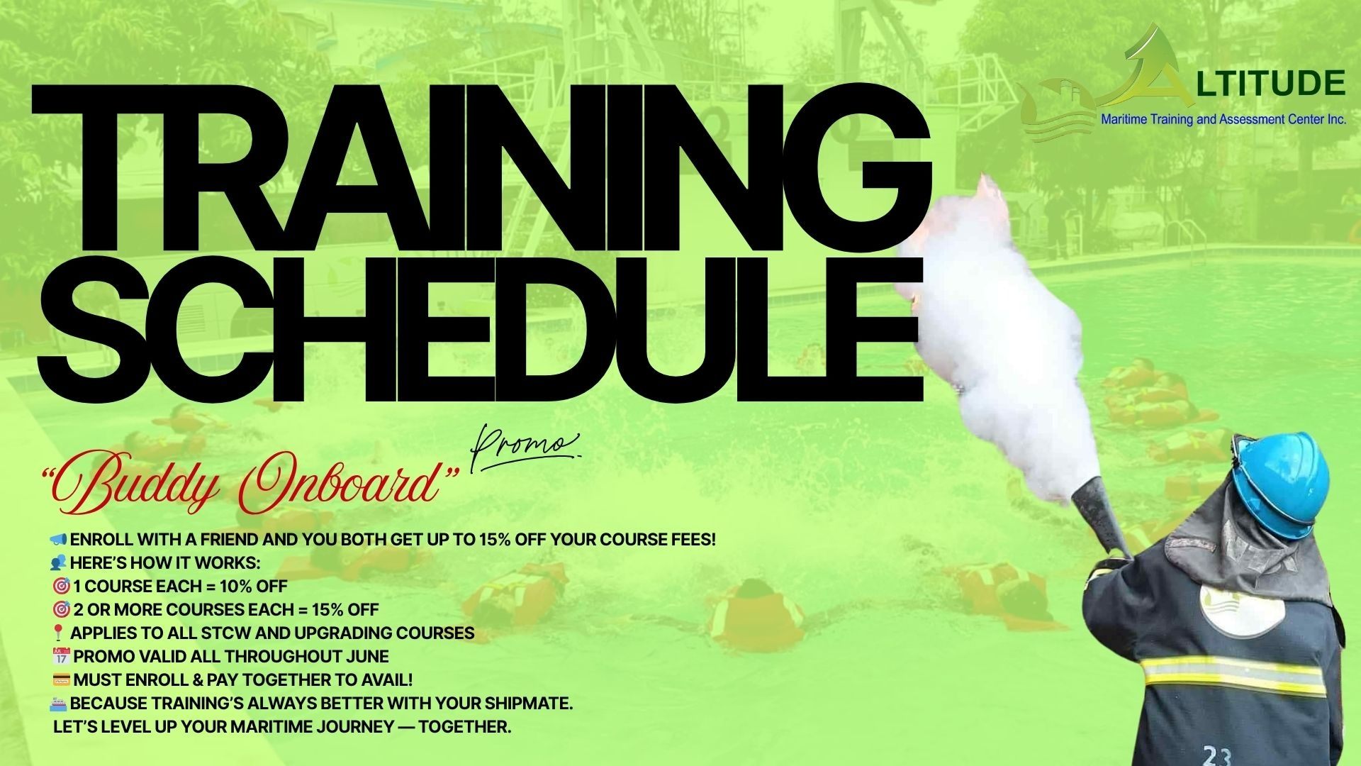 🔔 June Training Schedule is out!👯... - Altitude Maritime | Facebook