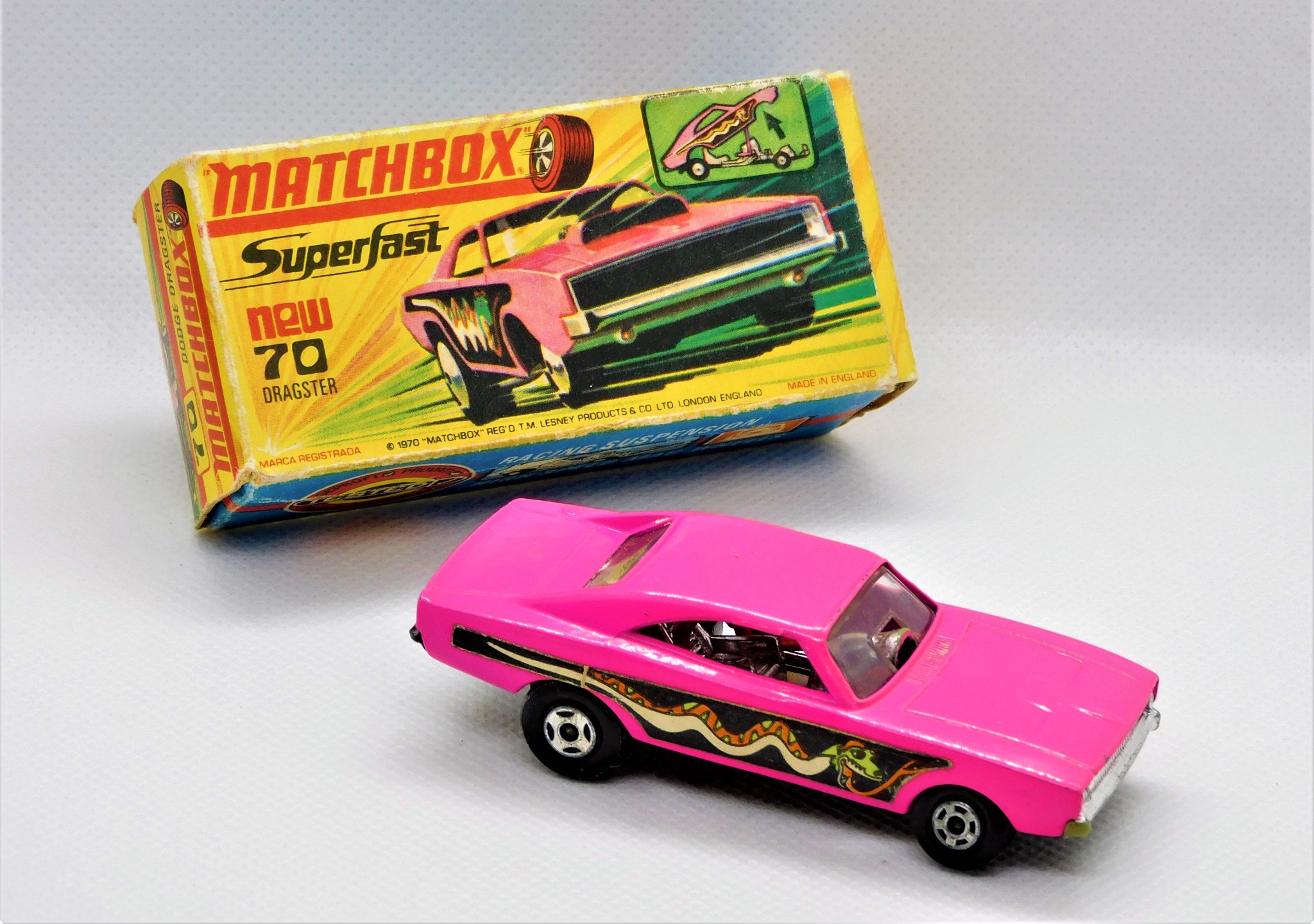 Vintage 1970 Matchbox Superfast Dodge Charger Mk III