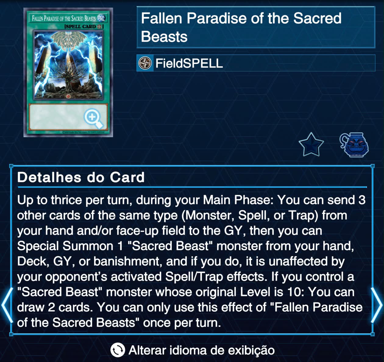 fallen paradise yugioh card - SDSA-EN021 - Comn Lord of Phantasms or Armityle the Chaos Phantom in your Monster Zone How to activate Fallen Paradise