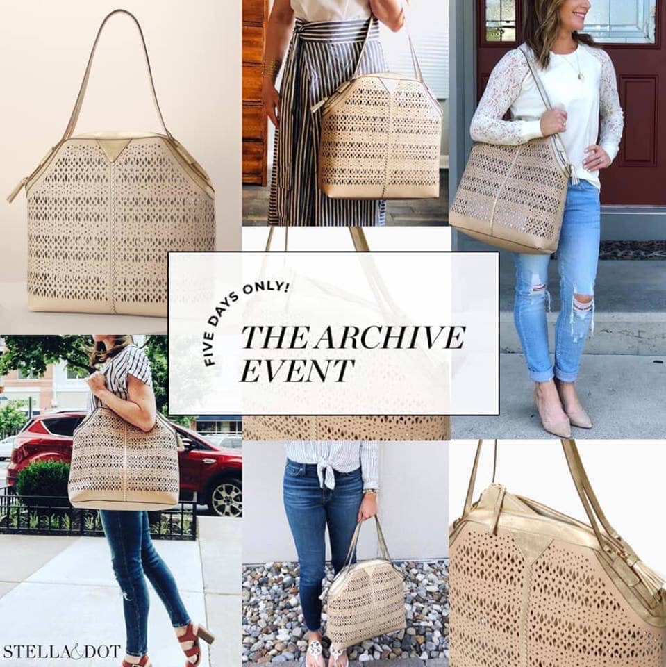 Avalon tote with zipper and neutral pattern