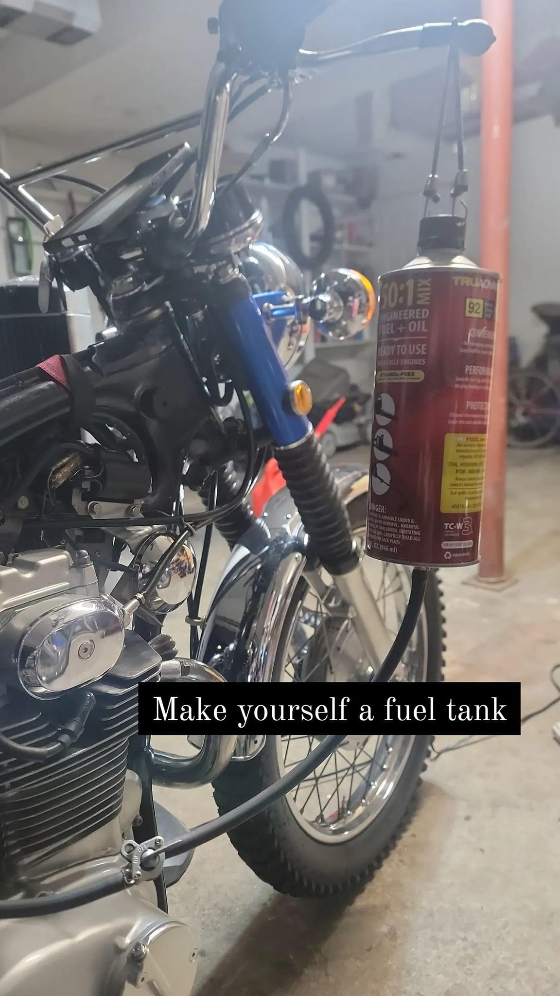 Faybuy-it 9L Universal Cafe Racer Gas Fuel Tank – Fits Yamaha RD350/RD400, BMW R100 – Unfinished Steel