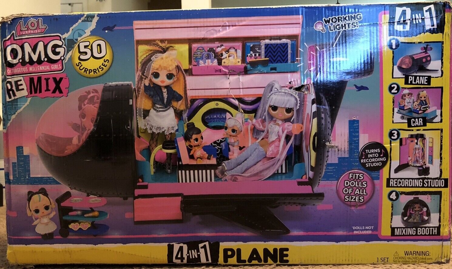 L.O.L Surprise! O.M.G. Remix 4-in-1 Plane Set This massive