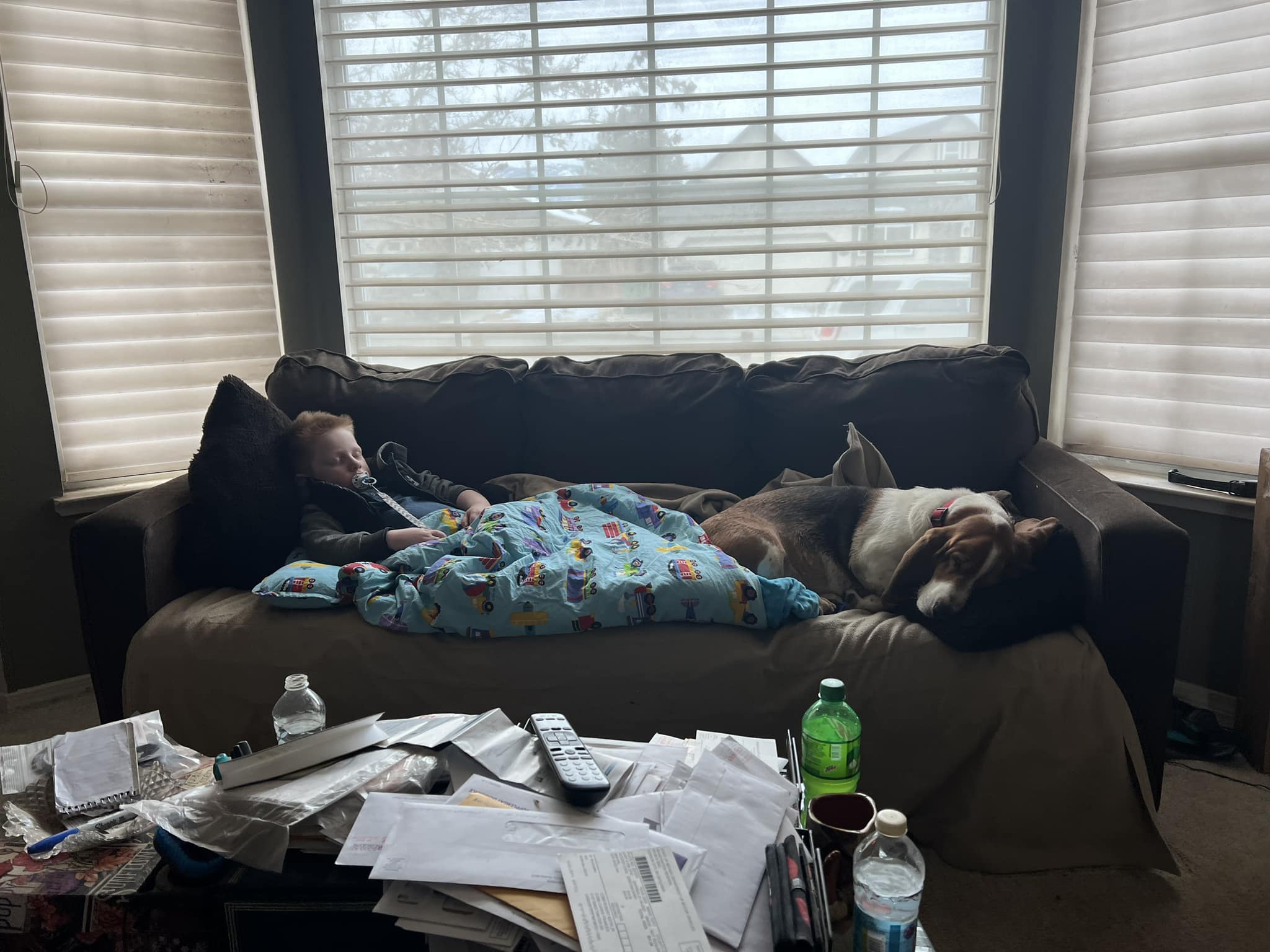Karma and Asher after a trip to the river