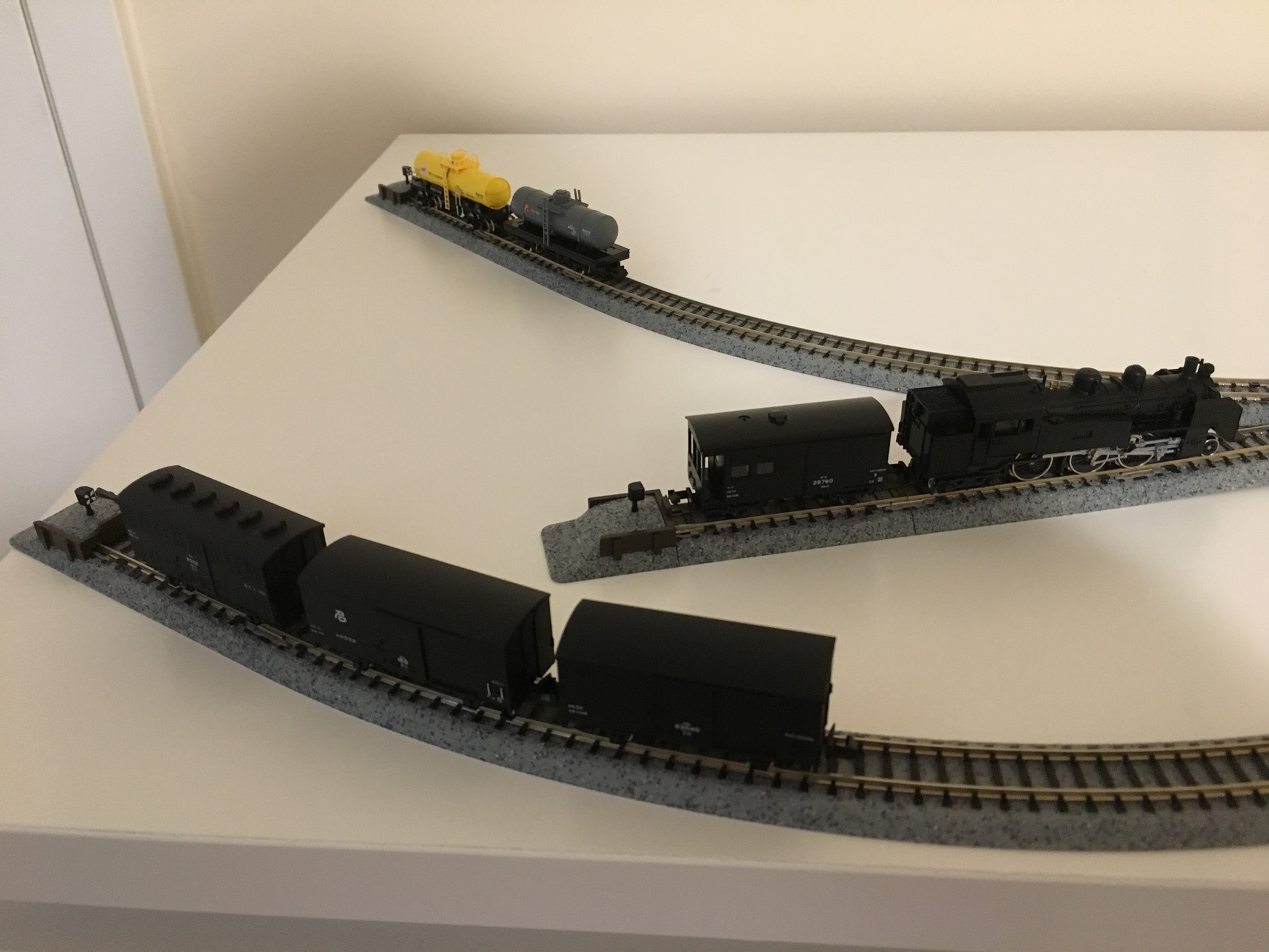 ☆Japan National Railways Work Set Up AW Japanese National Railways C11 tank engine operation on N-gauge layout