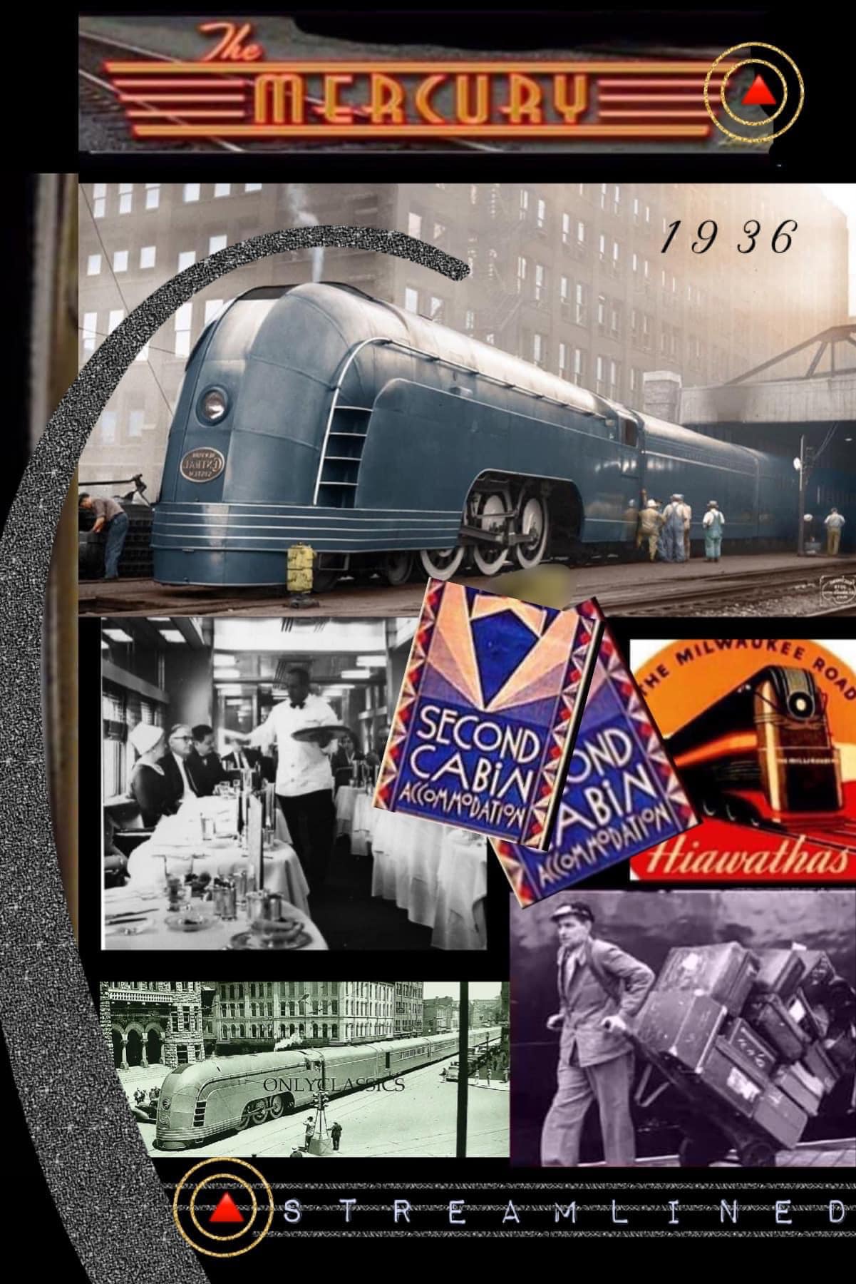 Henry Dreyfuss' iconic Mercury streamliner train design