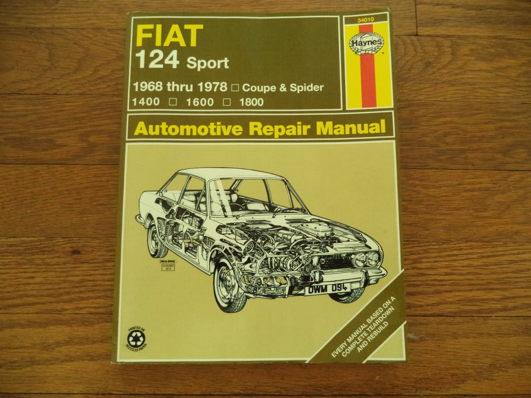Used Fiat 124 Spider shop manual for sale