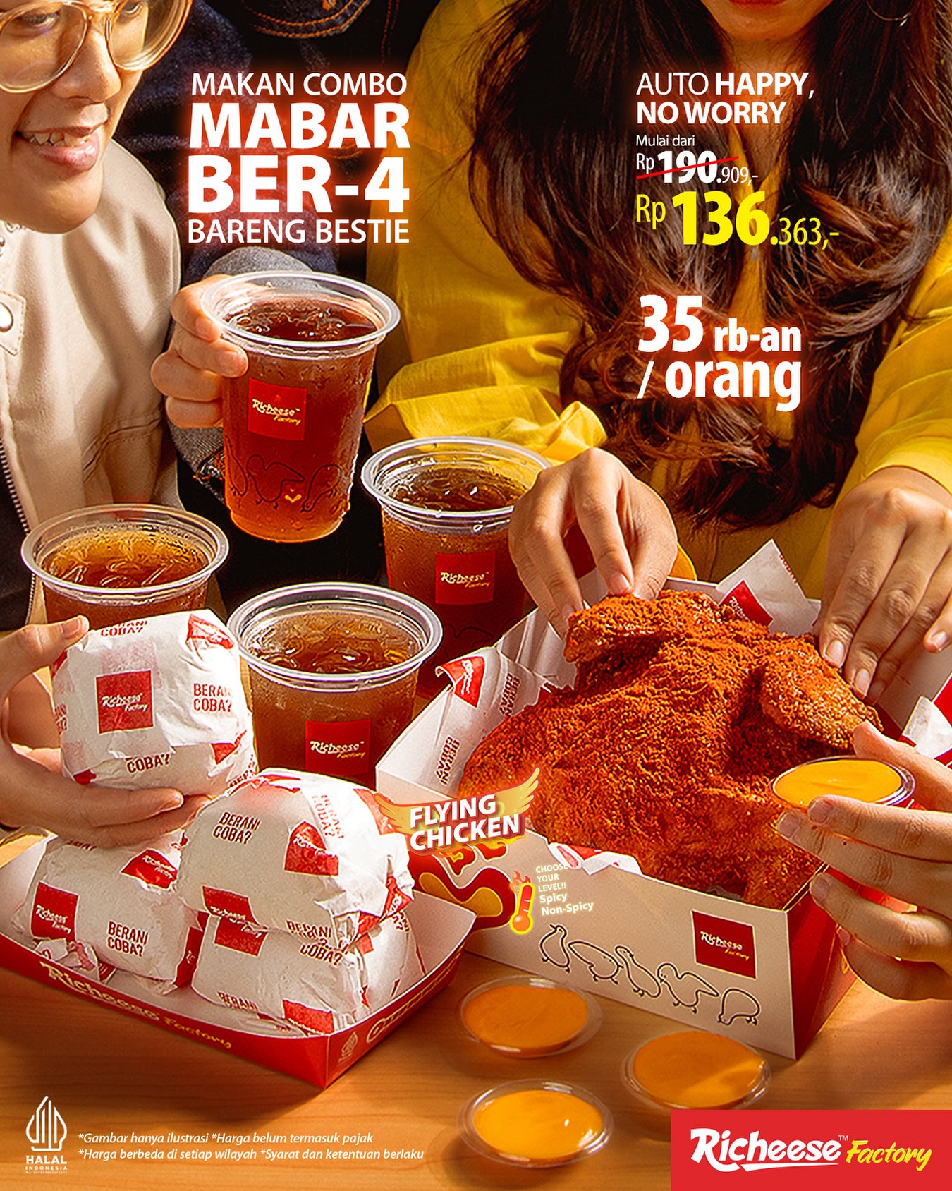 Richeese - Akhir pekan waktunya kumpul rame-rame bareng bestie, dan ...