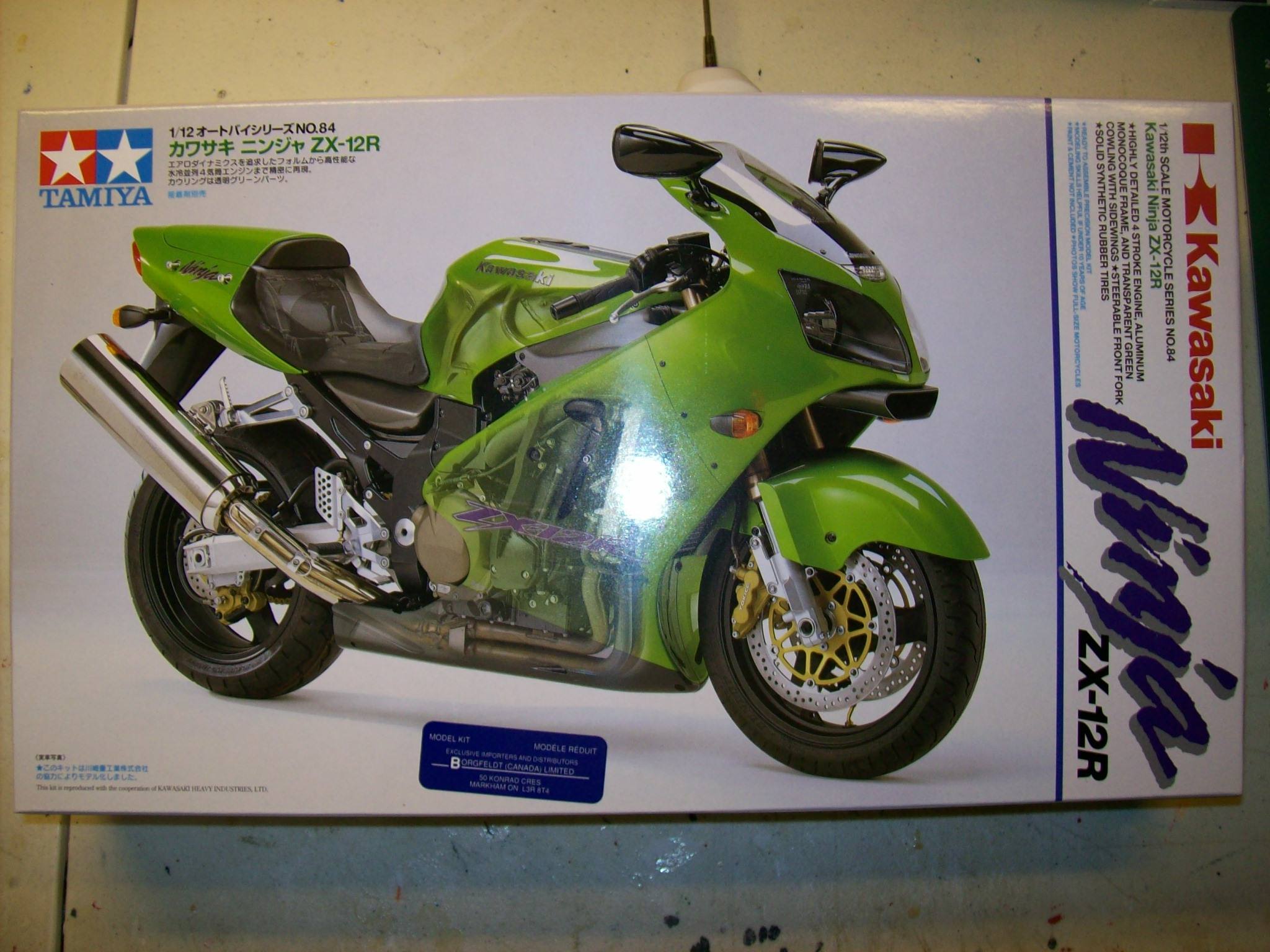 February's Kawasaki model build with custom colour scheme
