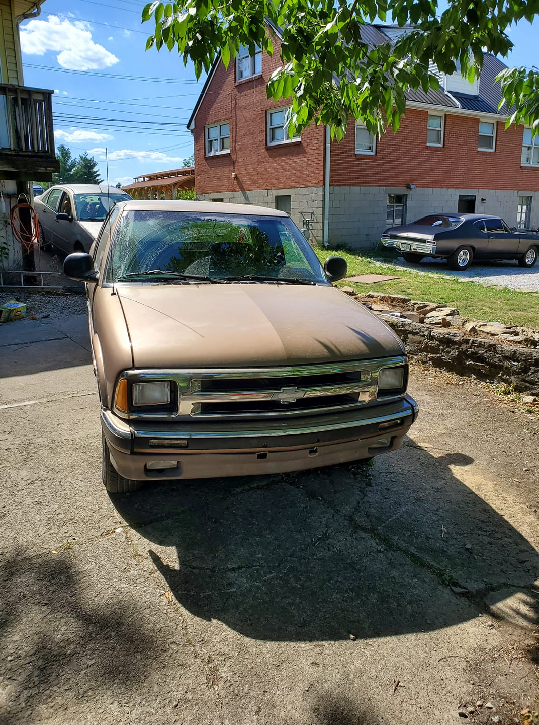 Front Bumper Trim For 1994-97 Chevy S10 – W/ Chrome Strip & Side Marker Holes – Driver Or Passenger Side