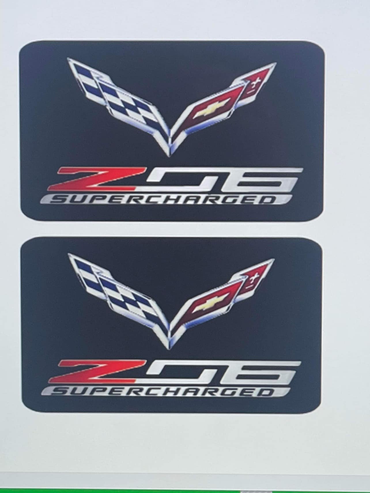 Visor Warning Label Decal Covers For C8 Corvette – Matte Black Vinyl Pair