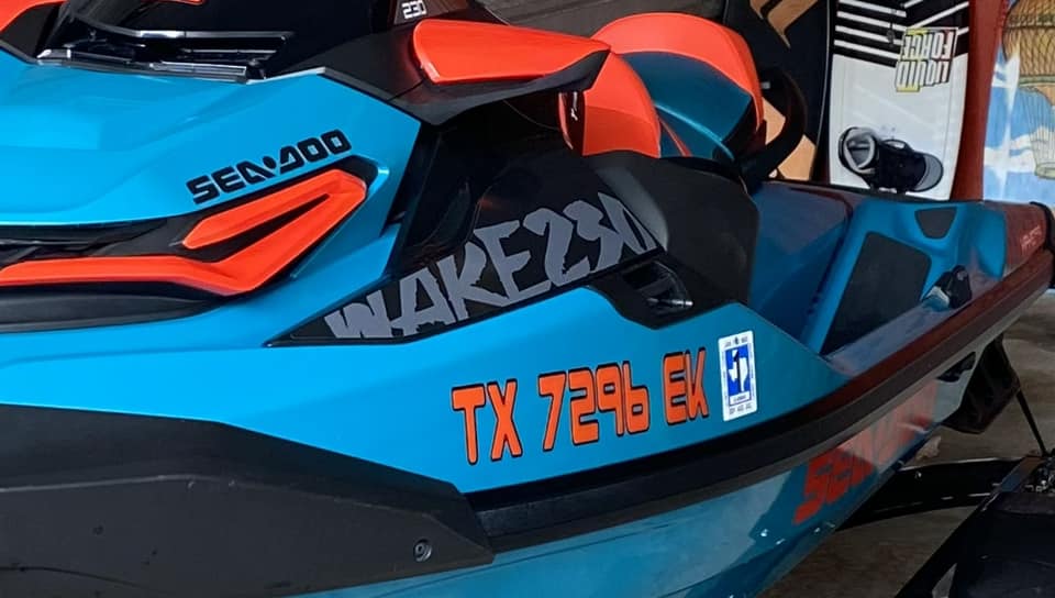What are similar orange registration numbers for Sea-Doos?