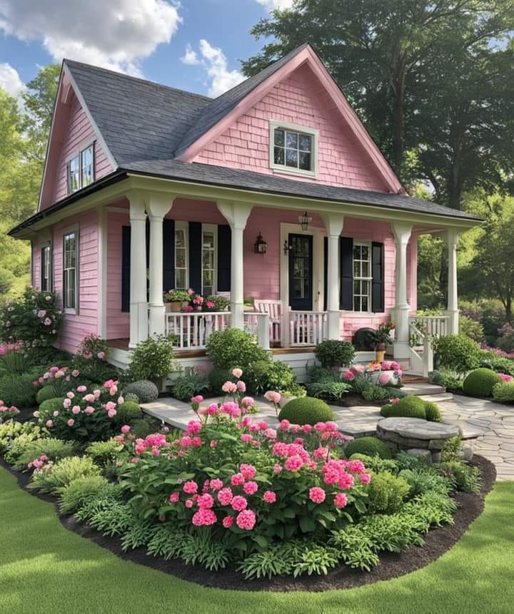 Love the pink house. I would live there