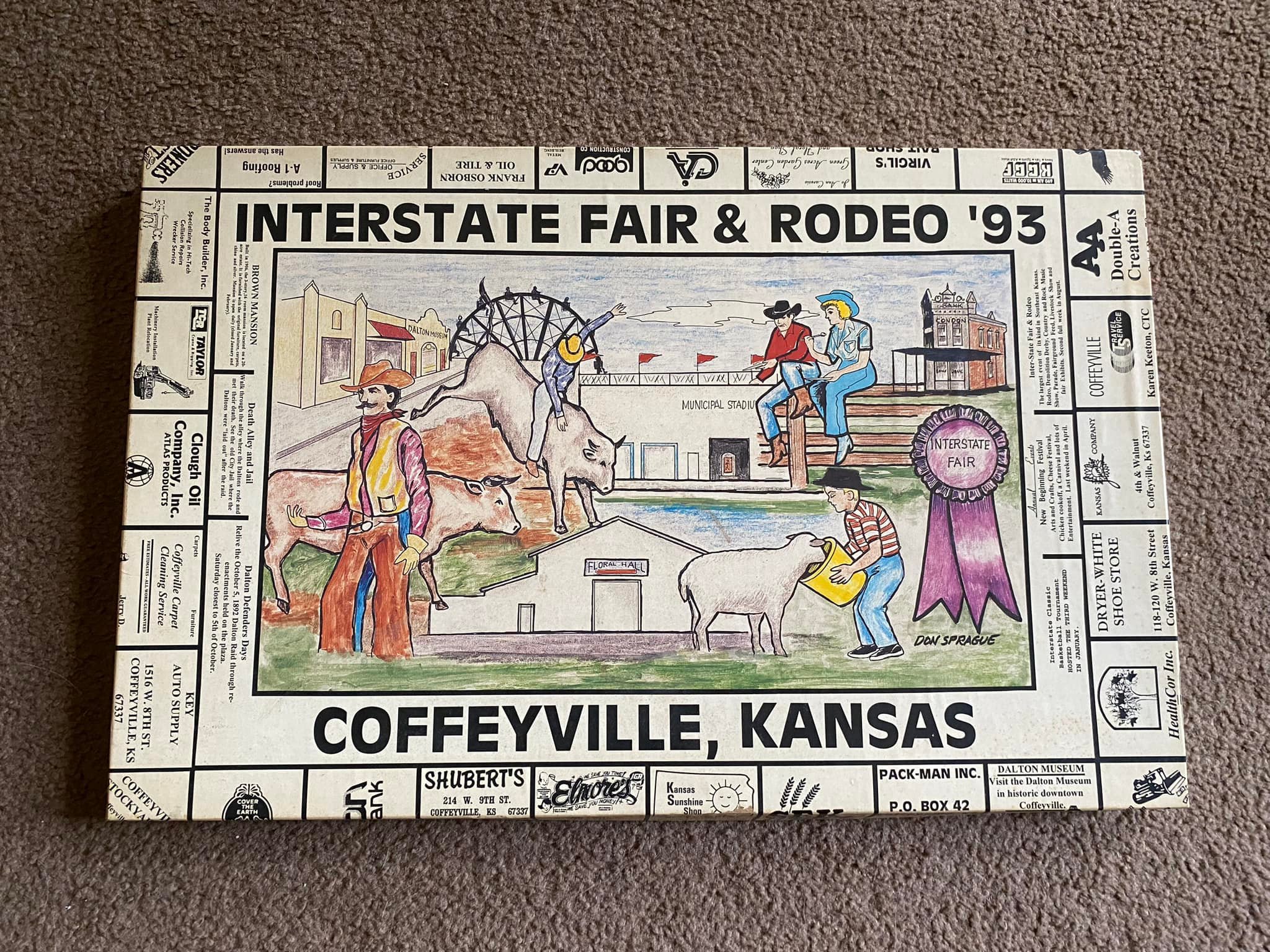 Vintage game artwork by Don Sprague