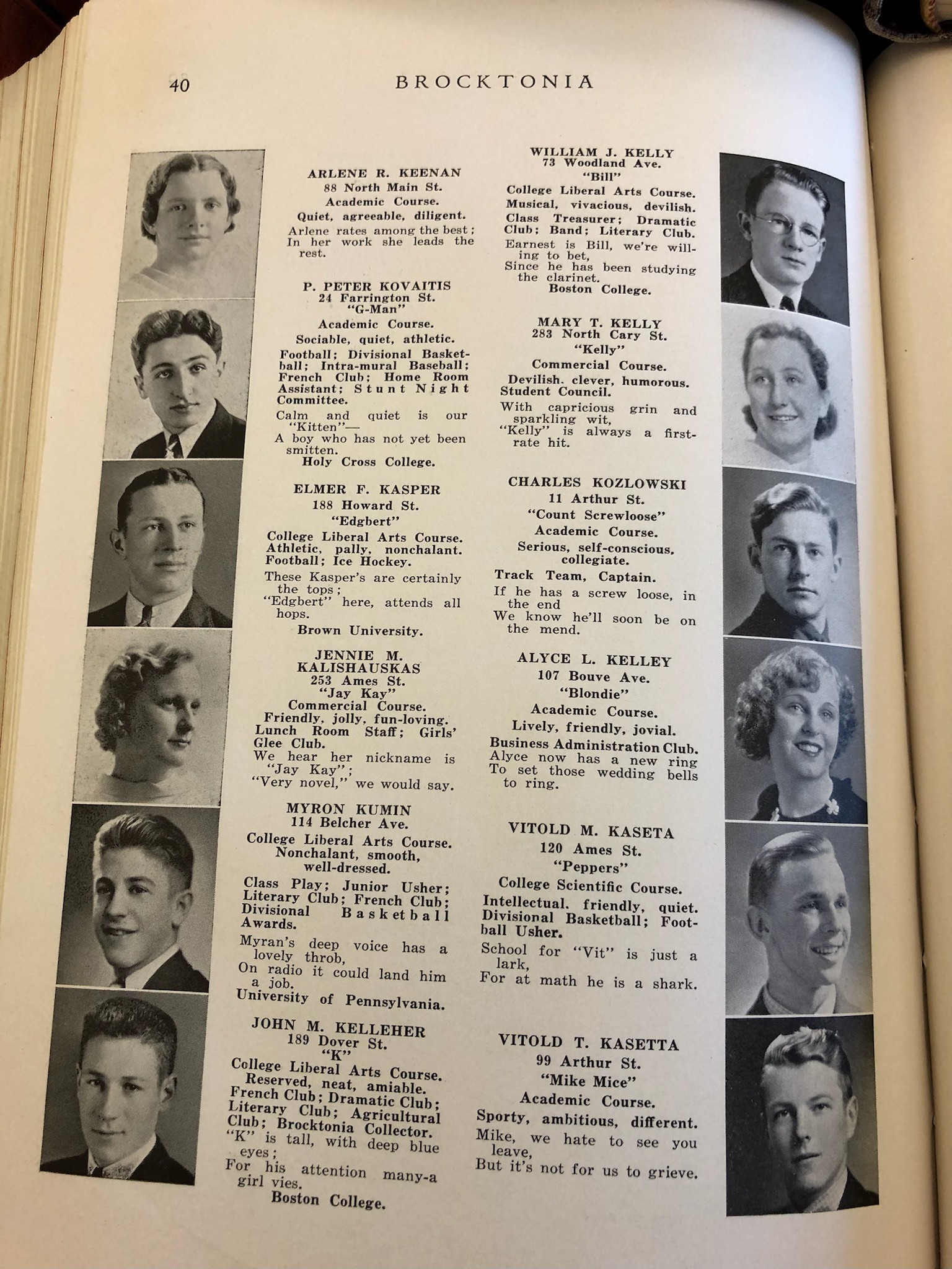 Keenan 1936 and 1941 library books