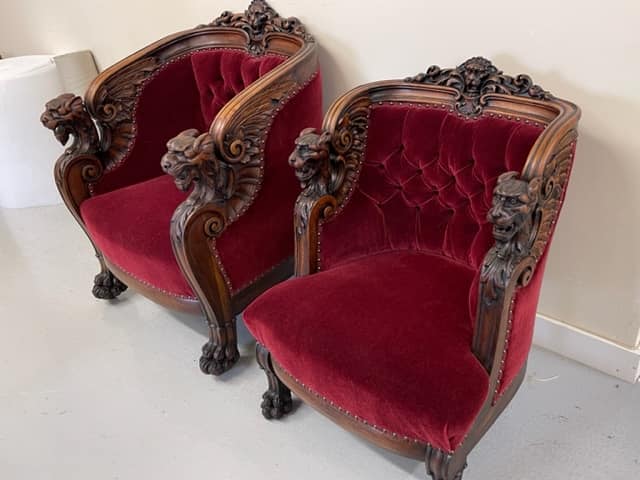 Antique Stomps and Burkhardt 'Roman' chair