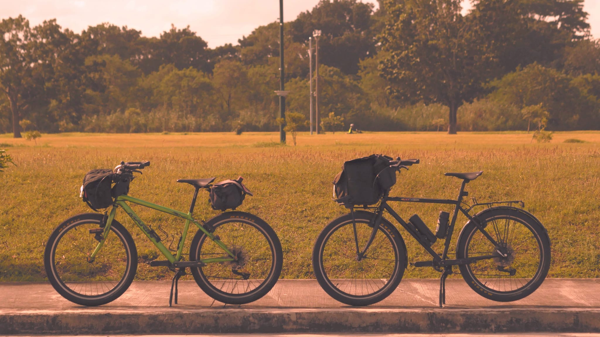 My wife's 2005 Marin Muirwoods and my Giant AT-900 (?)