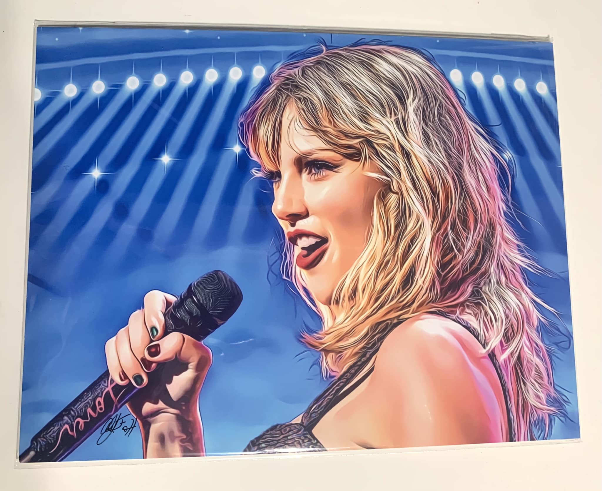 Canvas versions of Taylor Swift prints at Epcot Germany pavilion