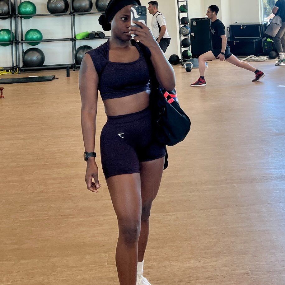 legs today. no rack, no machines. one step and two dumbbells. goblet ...