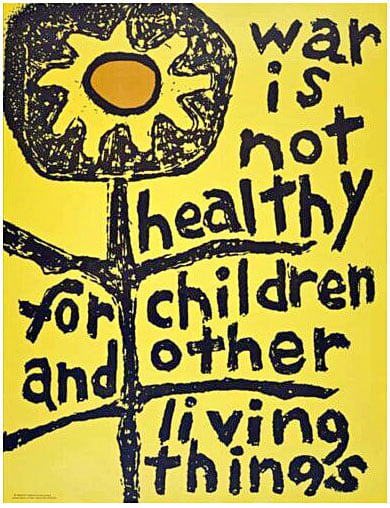 1960s anti-war poster quote