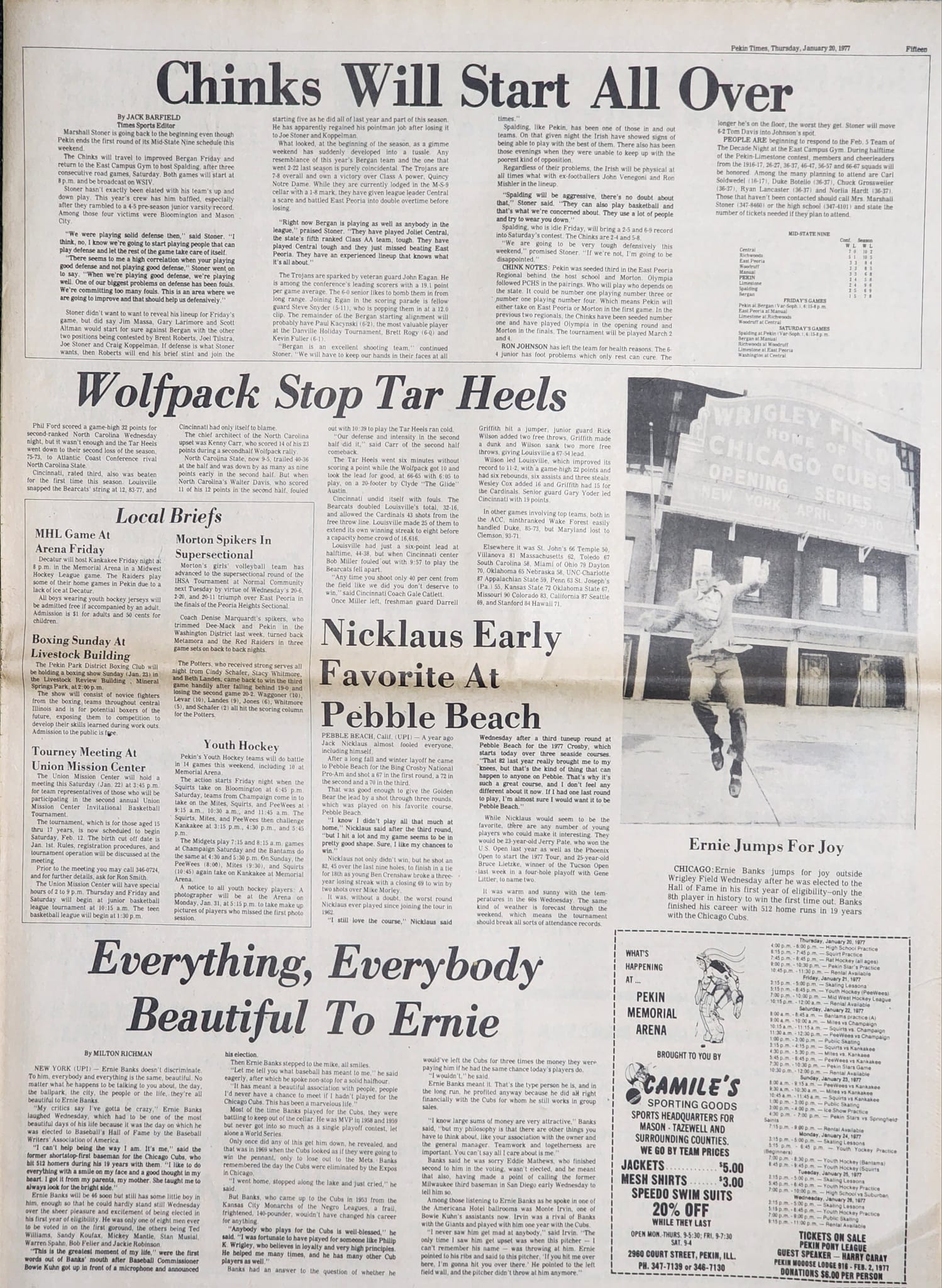 Pekin Daily Times, Thursday, January 20, 1977pages 15-17to