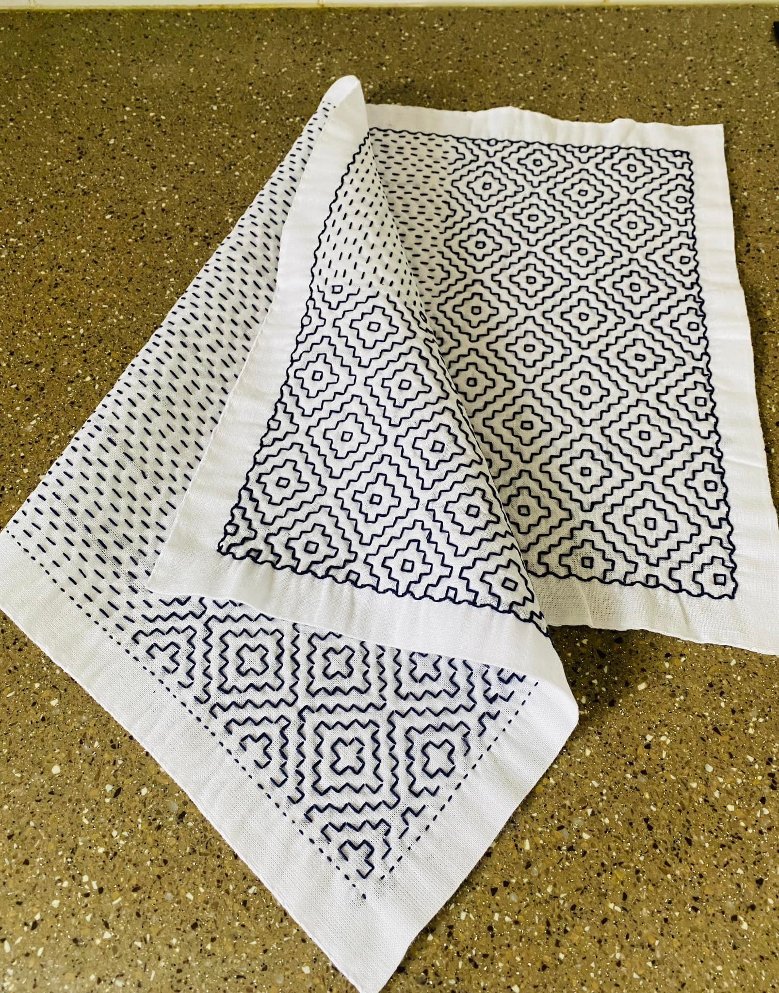 Lot De 3 Coupons Tissu Vintage Sarah Kay - Coton, Multicolore - Occasion En Excellent état