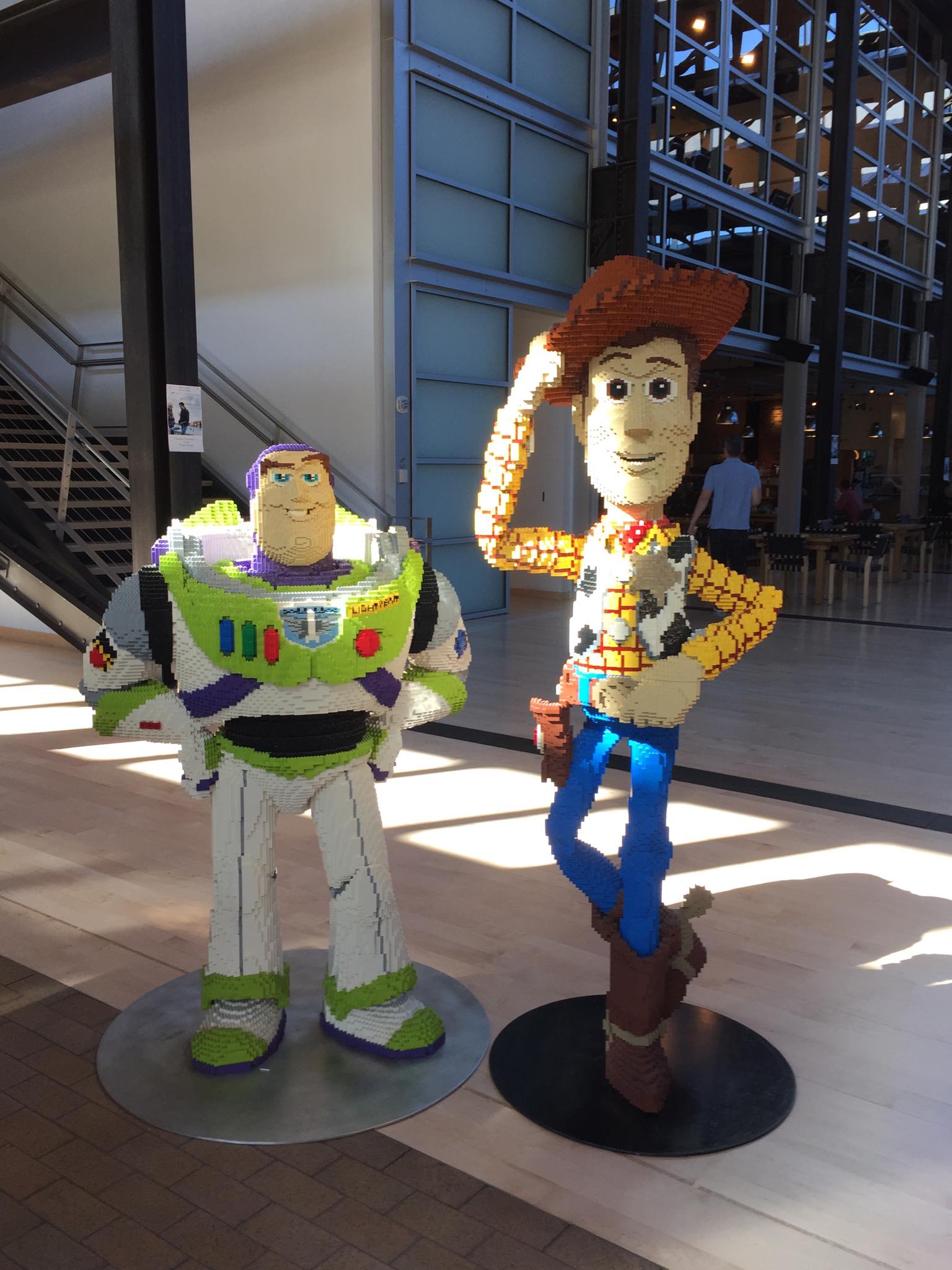 Buzz Lightyear and Woody Pride at Pixar Studio in Emeryville in