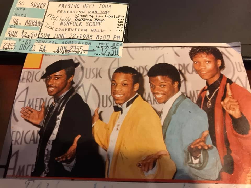 Ticket stub from a 1988 Run DMC concert