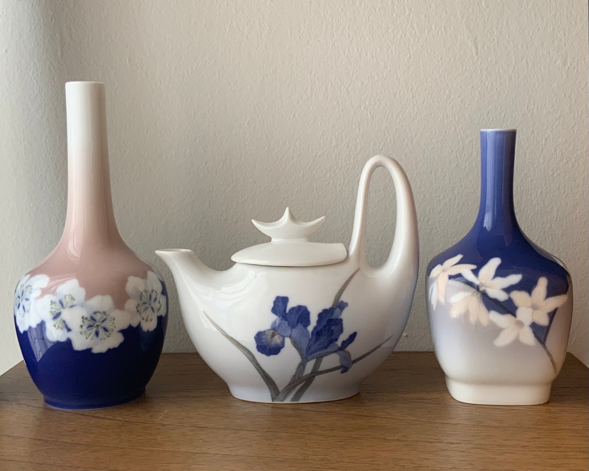 花瓶・フラワースタンド Blue Fluted Lace Vase Royal Copenhagen Blue
