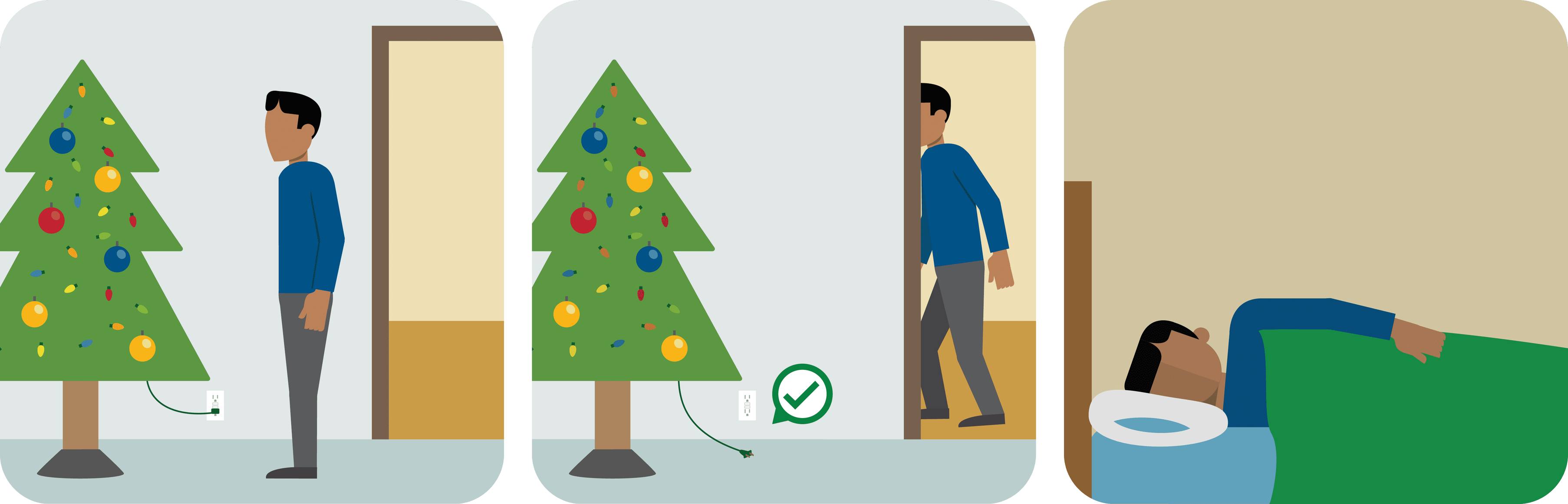 Newton - Always unplug Christmas tree lights before going to bed or ...
