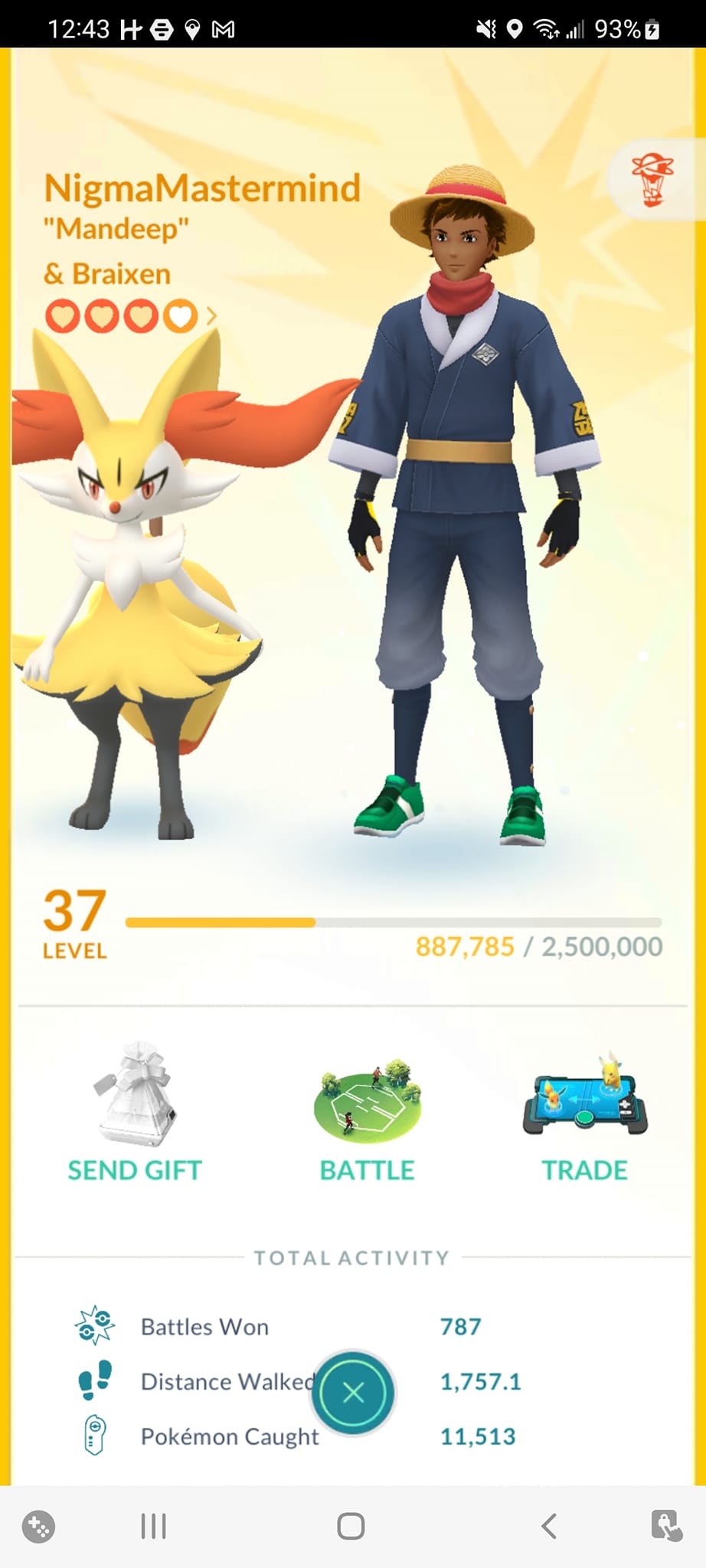 Looking to make new friends on Pokémon go here's my code 551966132192