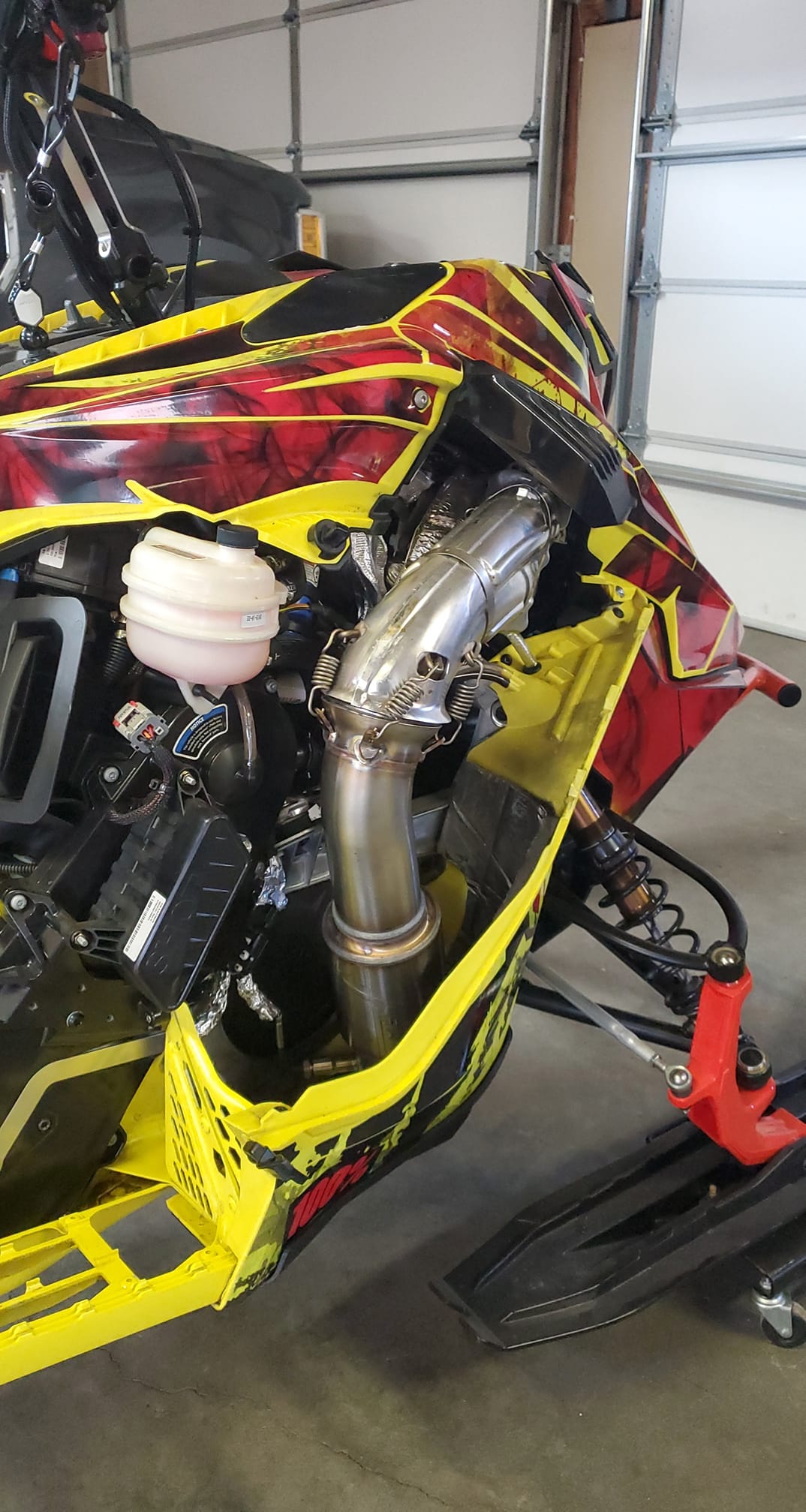 Got a stock replacement MXZ 670 rotax pipe from Jaws Performance