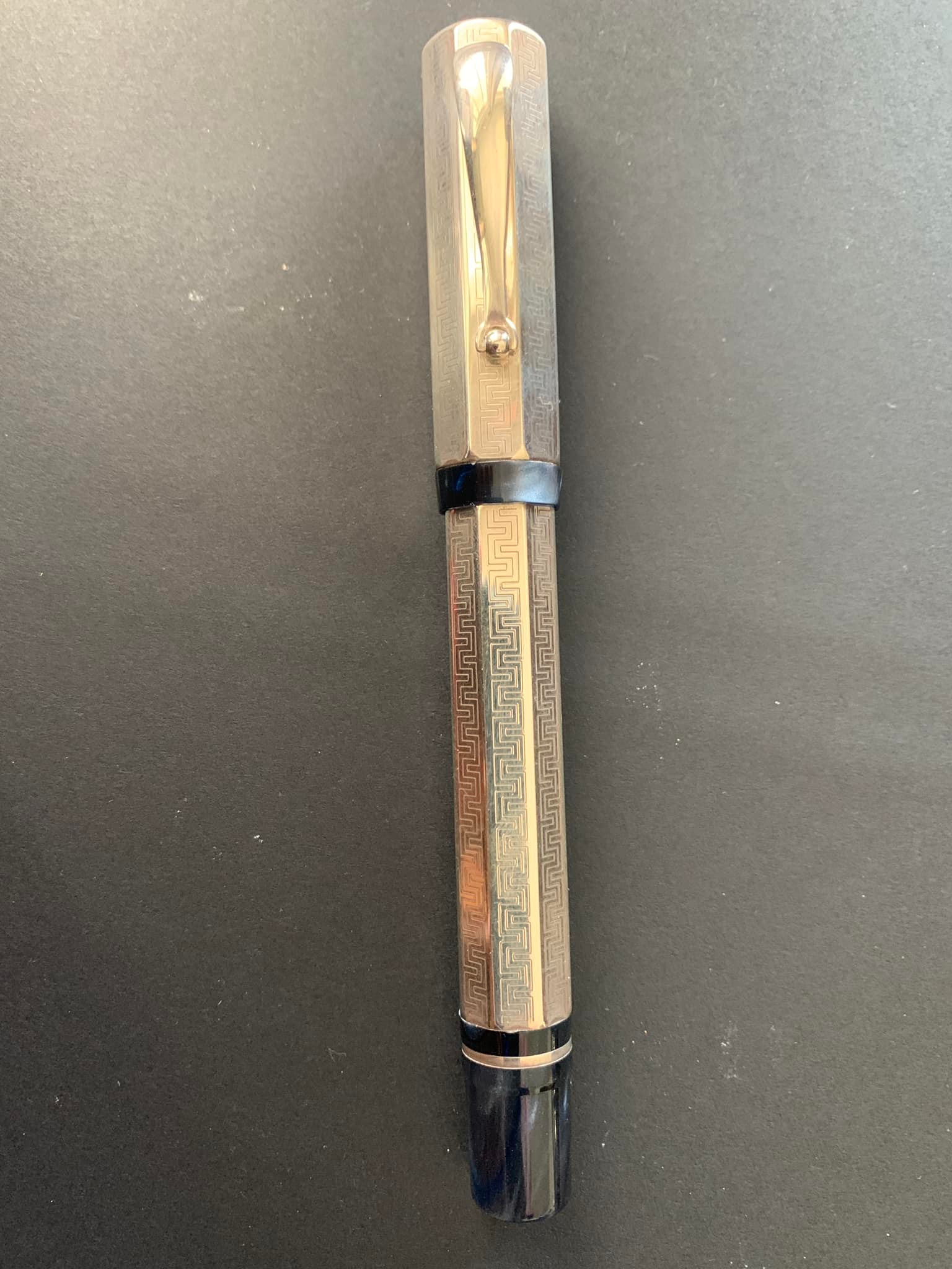 Montegrappa 1912 in silver and a two tone fine nib.