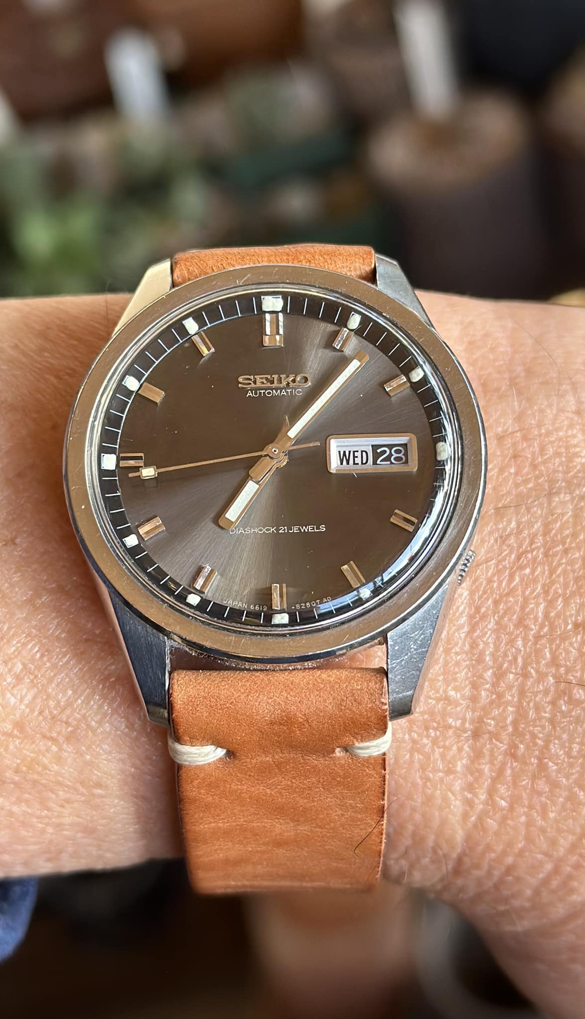 Vintage Seiko 6619-8230 Sportsmatic 5 Watch with Original