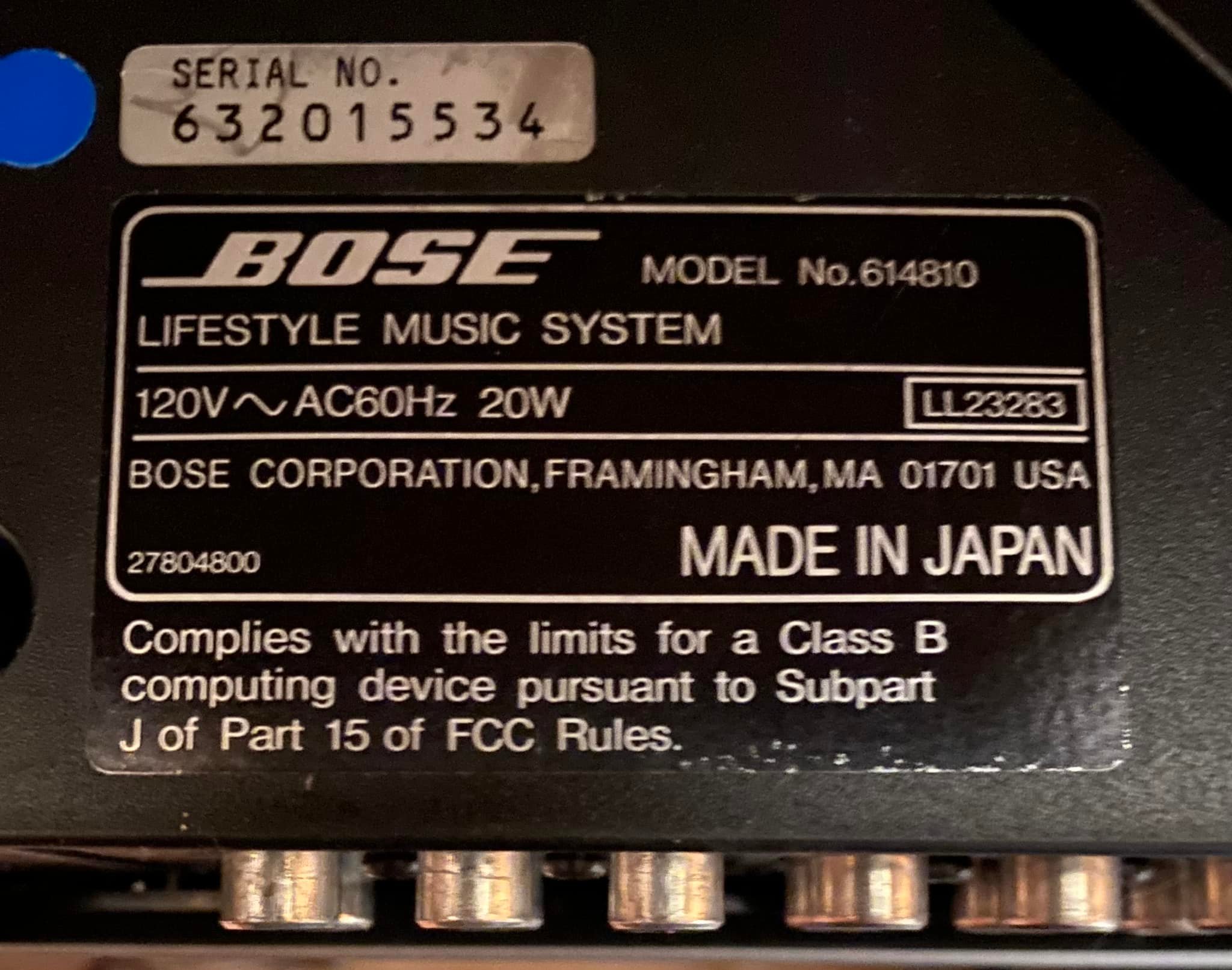 Still using 1992 Bose lifestyle system