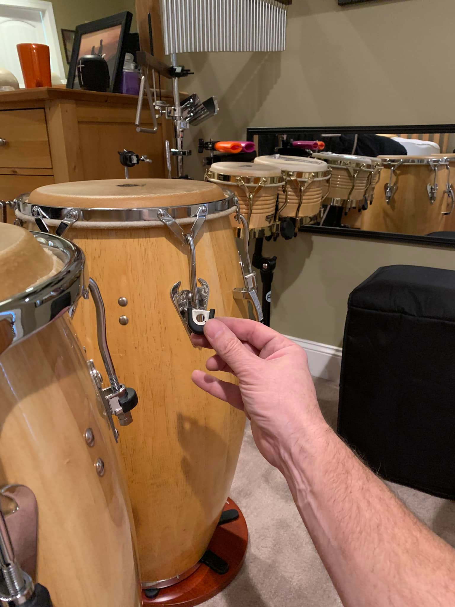 Set of 2 (13.5 & 12) Deluxe Thick Padded CONGA Drum Gig