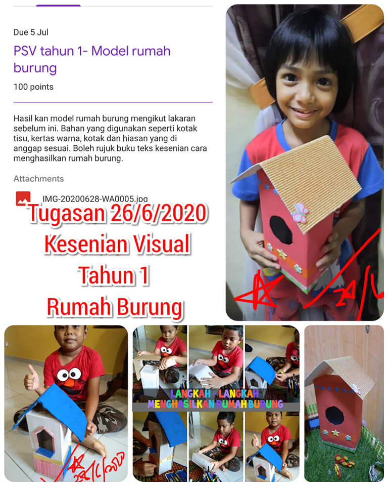 Pendidikan Seni Visual Sk Seri Relau Aktiviti Rumah Burung Tahun 1 Facebook