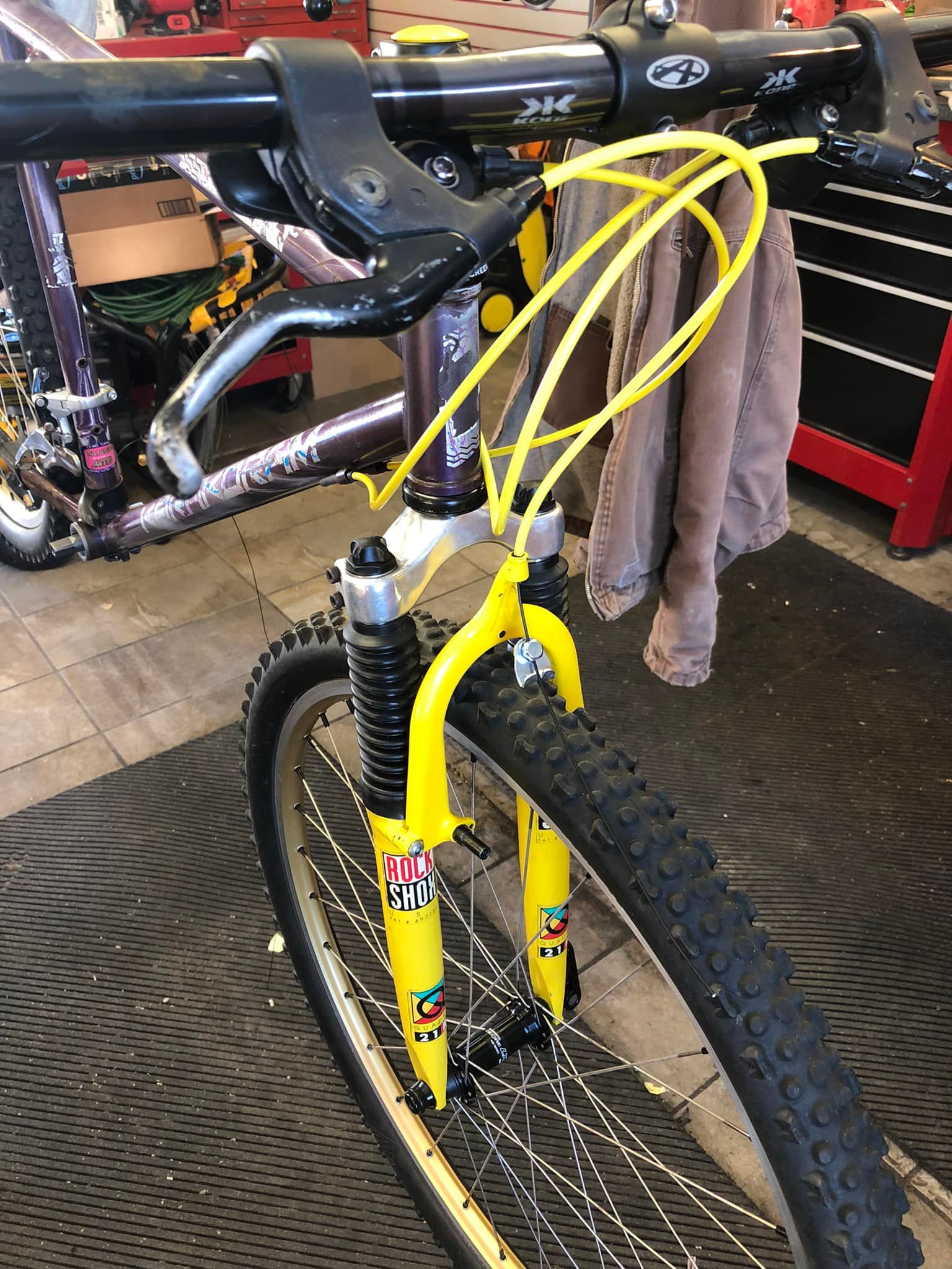 My first mountain bike ever…1990 GT Karakoram purple haze. Sold it 