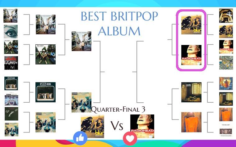 Blur's Parklife vs Radiohead's The Bends in britpop album tournament