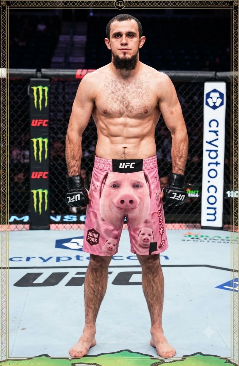Chanko' Magomed Zaynukov unveils his custom Shorts for UFC debut