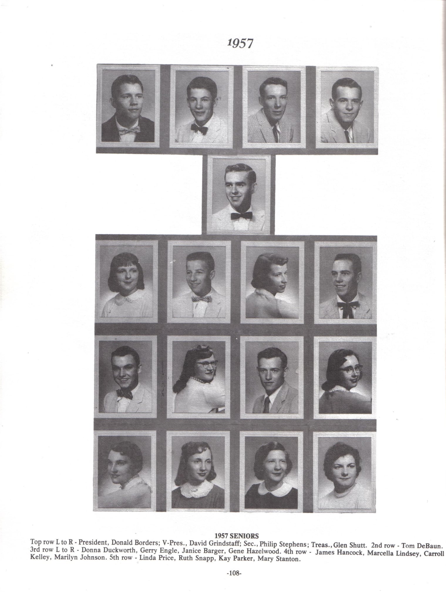 MT. AUBURN: 1956-1957 Mt. Auburn High School - Senior Class 
