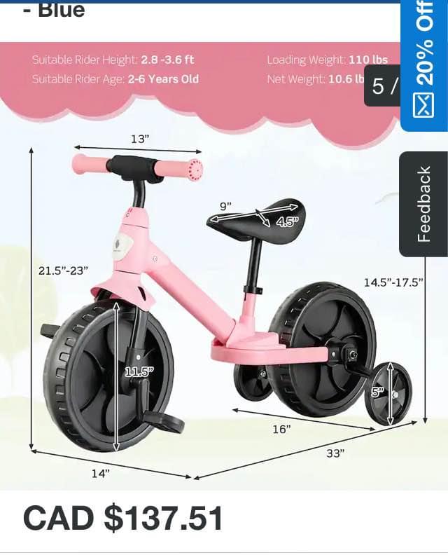 Besrey tricycle bébé 5 en 1 - Bébé roule